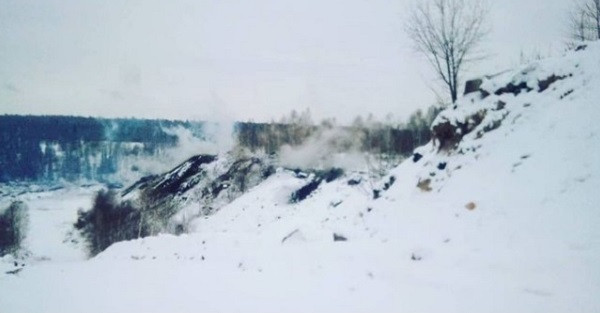 В Новокузнецком районе произошел обвал на месте подземного пожара