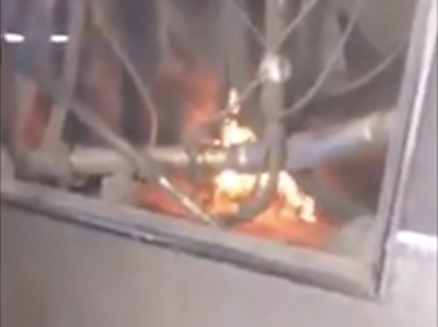 В Кузбассе загорелся автобус с пассажирами в салоне (видео)