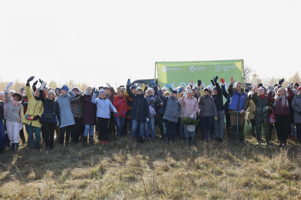 В Прокопьевске прошла масштабная экологическая акция по посадке деревьев