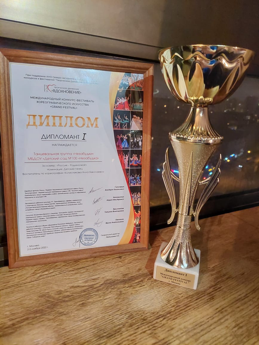 Воспитанники прокопьевского детского сада стали Дипломантами 1 степени Международного конкурса