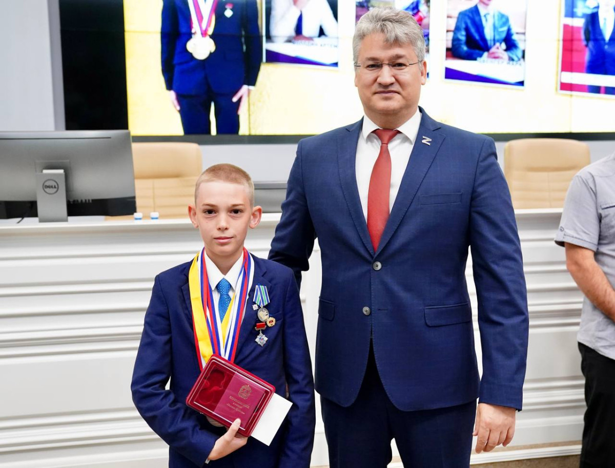 Юный прокопчанин за отвагу и смелость награждён медалью "Надежда Кузбасса"