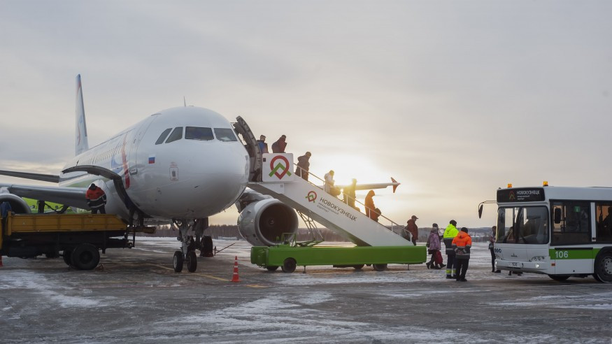 Аэропорт Новокузнецка принял первый чартерный рейс в рамках зимнего сезона на курорте Шерегеш