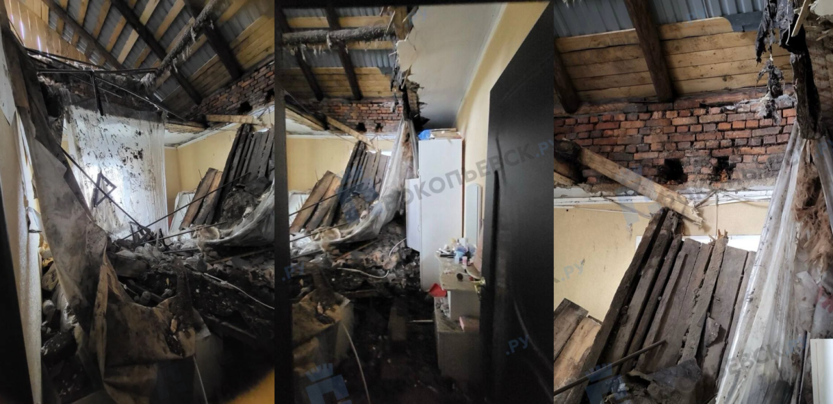 В Прокопьевске в жилом доме на Ясной Поляне обвалилось потолочное перекрытие