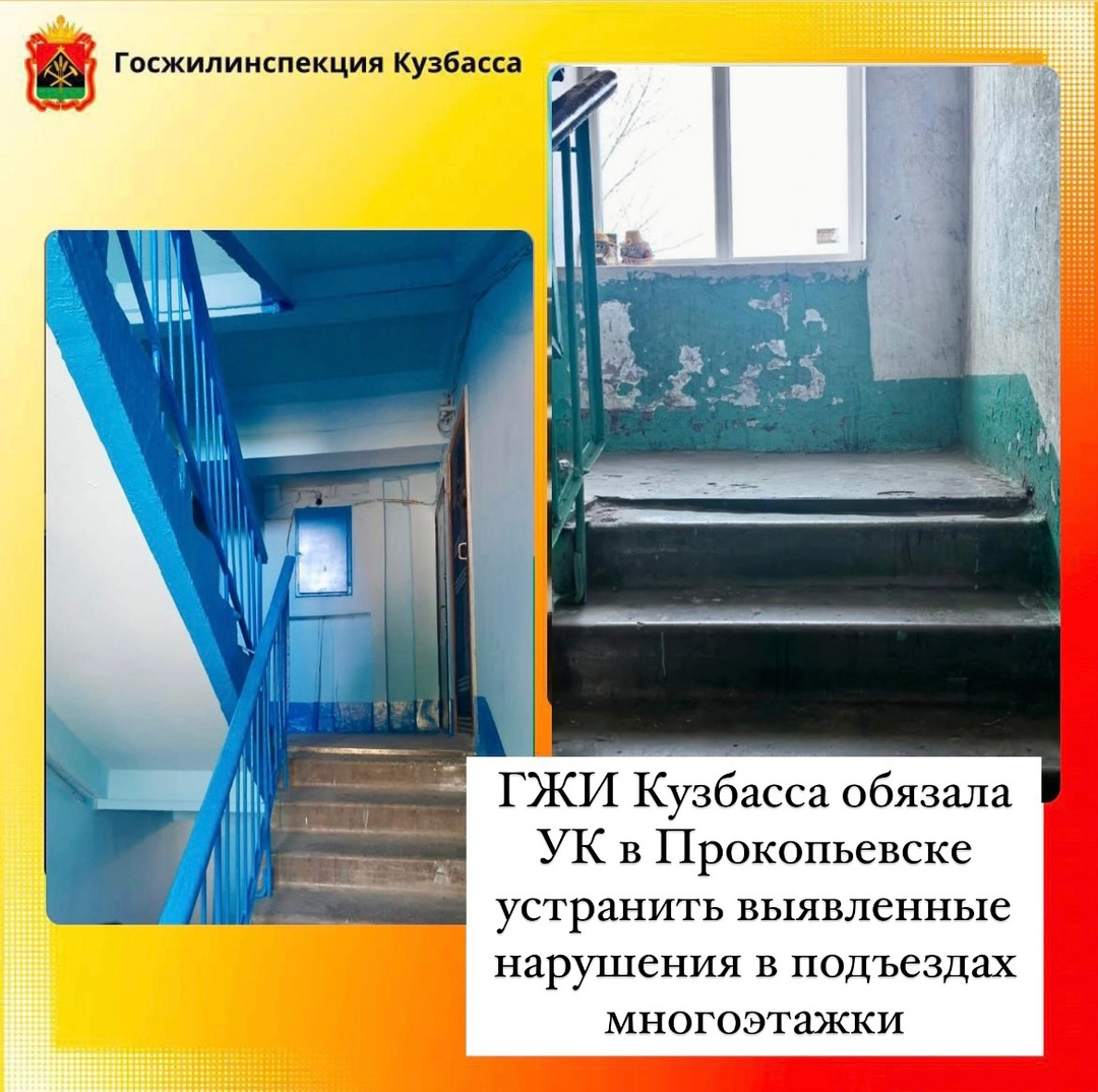 ГЖИ указала прокопьевской УК на грязь в подъезде МКД ГЖИ указала прокопьевской УК на грязь в подъезде МКД