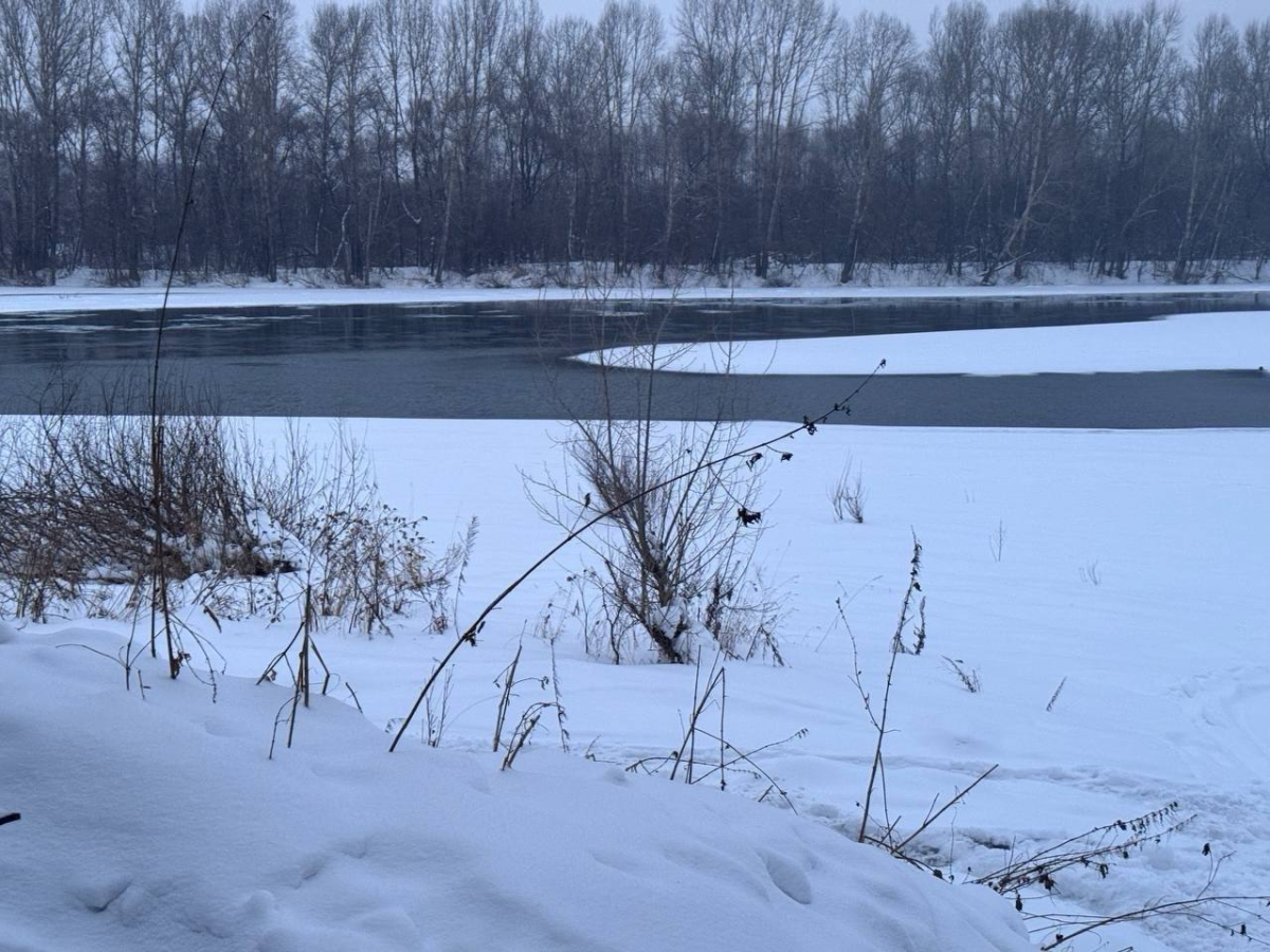 В Кузбассе два ребенка провалились под лед. Их тела могло унести течением