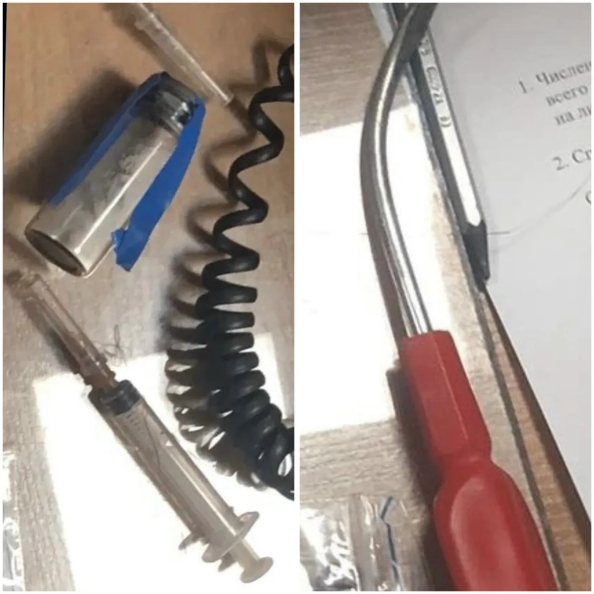 Шприц, иглы и какой-то флакон: житель Кузбасса пытался пронести запрещённое на заседание суда