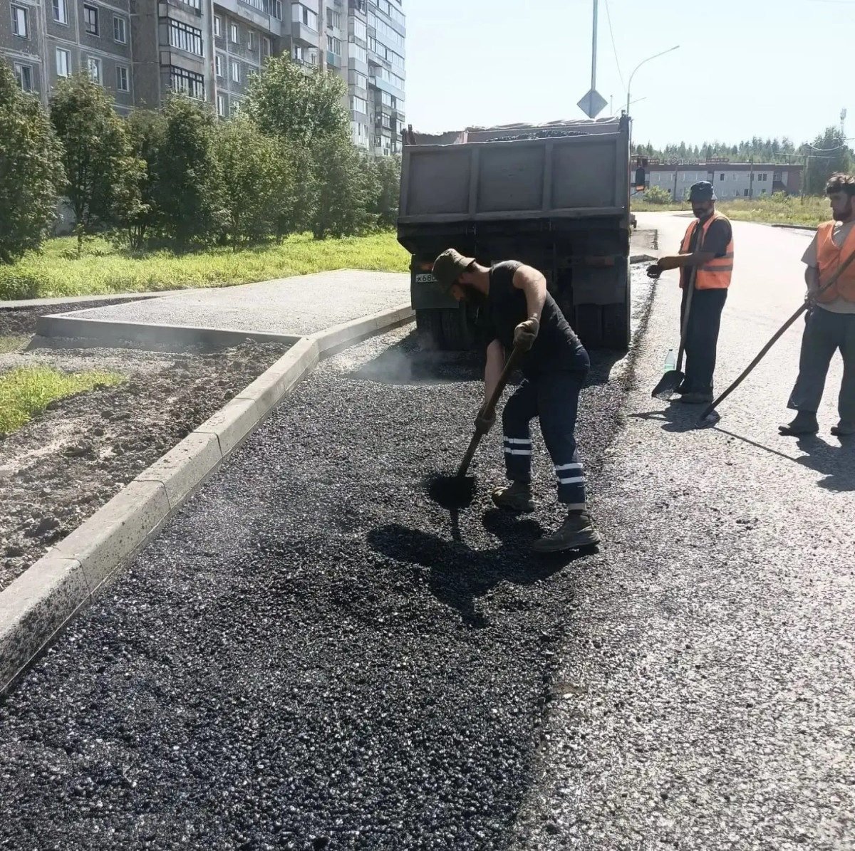 Практически весь запланированный объем дорожных работ в Прокопьевске завершен