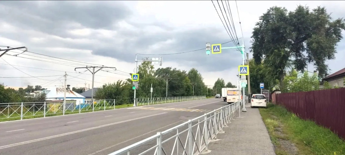 В Прокопьевске на одном из аварийно опасных участков заработал светофор