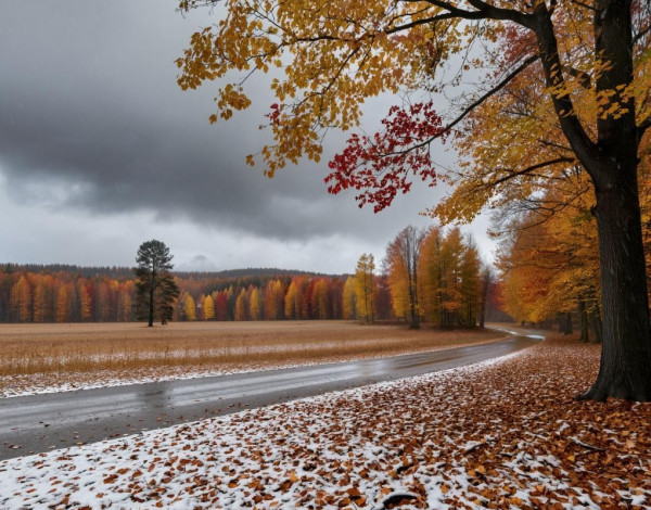 В Кузбассе без изменений - пасмурно, мокрый снег с порывистым ветром