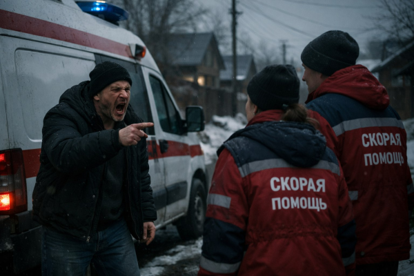 Пьяный прокопчанин не давал медикам оказать помощь своей жене Пьяный прокопчанин не давал медикам оказать помощь своей жене